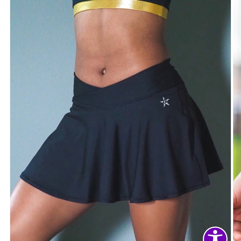 Rebel Cheer flouncy waist skirt black S